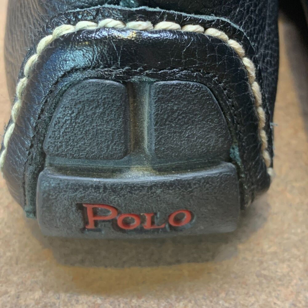 Polo Ralph Lauren Telly Sz 9D Black Leather Casual Penny Loafer Driving Shoes - Picture 10 of 16